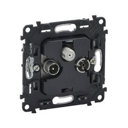 ValenaInMatic antenna aljzat TV-R-SAT csillagpontos süllyesztett 3-kimenet végzáró LEGRAND - 753052