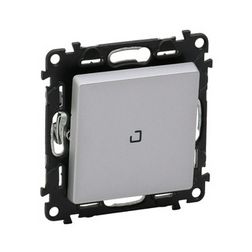 ValenaLife 107 keresztkapcsoló +jelzőfény betét közp. fedéllel alumínium süllyesztett LEGRAND - 752348