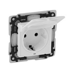 ValenaLife 162 dugalj földelt központi fedlap gyerekzárral fehér IP44 süllyesztett LEGRAND - 753119