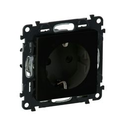 ValenaLife 162 dugalj földelt központi fedlap gyerekzárral fekete IP20 süllyesztett LEGRAND - 756321