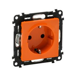 ValenaLife 162 dugalj földelt központi fedlap gyerekzárral narancs IP20 süllyesztett LEGRAND - 753229