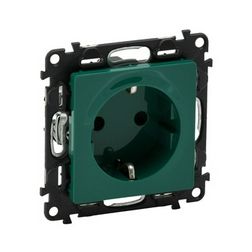 ValenaLife 162 dugalj földelt központi fedlap gyerekzárral zöld IP20 süllyesztett LEGRAND - 753329