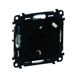ValenaLife 162 dugalj +USB-C földelt gyerekzárral fekete IP40 süllyesztett rugós LEGRAND - 756335