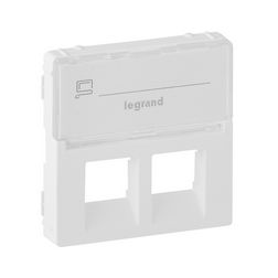 ValenaLife fedlap 2xRJ45 adatcsatlakozóhoz műanyag fehér címketartóval LEGRAND - 755480