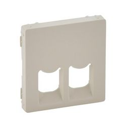 ValenaLife fedlap 2xRJ45/RJ11 adatcsatlakozóhoz műanyag krém címketartó nélkül LEGRAND - 755421