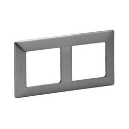 ValenaLife keret 2-es inox dekor vízszintes és függőleges műanyag LEGRAND - 754152