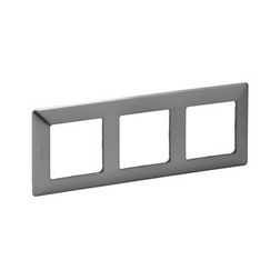 ValenaLife keret 3-as inox dekor vízszintes és függőleges műanyag LEGRAND - 754153