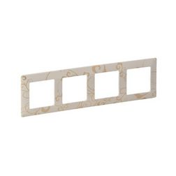 ValenaLife keret 4-es rokokó elefántcsont vízszintes és függőleges műanyag LEGRAND - 754114