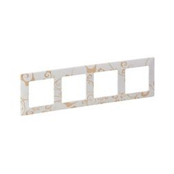 ValenaLife keret 4-es rokokó fehér vízszintes és függőleges műanyag LEGRAND - 754104