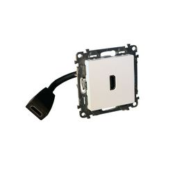 ValenaLife médiacsatlakozó betét közp. fedéllel HDMI 1.4 0,15m kábellel műanyag fehér LEGRAND - 753175