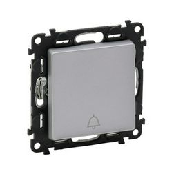 ValenaLife N106 csengőnyomó betét közp. fedéllel 1- billentyűs 1v alumínium csengő IP20 LEGRAND - 752315