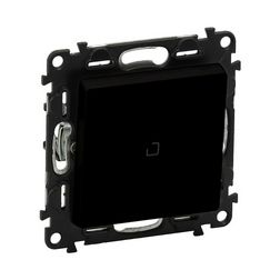 ValenaLife N106 nyomó betét közp. fedéllel 1- billentyűs 1v fekete IP20 jelzőfény műanyag LEGRAND - 756332