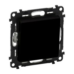 ValenaLife N106 nyomó betét közp. fedéllel 1- billentyűs 1v fekete IP20 LEGRAND - 756311