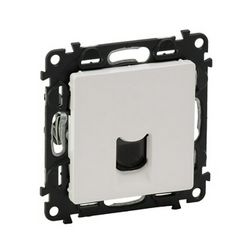 ValenaLife telefon csatlakozó betét közp. fedéllel RJ11 műanyag fehér LEGRAND - 753138