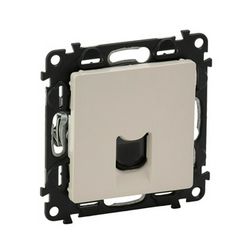 ValenaLife telefon csatlakozó betét közp. fedéllel RJ11 műanyag krém LEGRAND - 753238