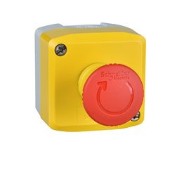Vészgomba-nyomó komplett tokozott d22 1ny 40mm-fej fordító nyugtázás Harmony XALK Schneider - XALK178