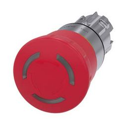 Vészgomba nyomófej fém d22 40mm-fej piros reteszelt világító fordító nyugtázás SIRIUS ACT SIEMENS - 3SU1051-1HB20-0AA0