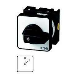 Vezérlési be-ki kapcsoló 1-pólus 20A 2-állású előlapra T0-1-15401/EZ EATON - 041227