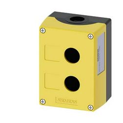Vezérlőkészülék-tokozat d22 2-poz. beépítődoboz műanyag sárga IP67/IP69K SIRIUS ACT SIEMENS - 3SU1802-0AA00-0AB2