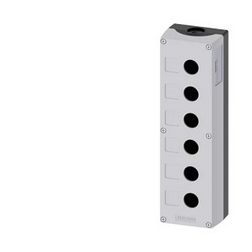 Vezérlőkészülék-tokozat d22 6-poz. beépítődoboz műanyag szürke IP67/IP69K SIRIUS ACT SIEMENS - 3SU1806-0AA00-0AB1