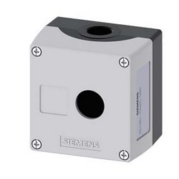 Vezérlőkészülék-tokozat d22 fém 1-poz. beépítődoboz szürke IP67/IP69K SIRIUS ACT SIEMENS - 3SU1851-0AA00-0AB1