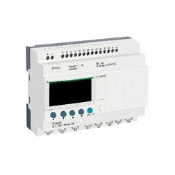 Vezérlőrelé 6AI 12DI 8DO /relé 24V/DC 8A kijelzővel Zelio Logic Schneider - SR2B201BD