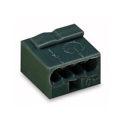 Vezetékösszekötő 4-pólus 6A 100V sötétszürke Micro WAGO - 243-204