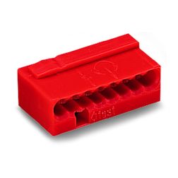 Vezetékösszekötő 8-pólus 6A 100V piros Micro WAGO - 243-808