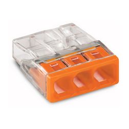 Vezetékösszekötő átlátszó 3-pólus 0.5-2.5mm2 24A 450V WAGO - 2273-203