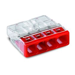 Vezetékösszekötő átlátszó 4-pólus 0.5-2.5mm2 24A 450V WAGO - 2273-204