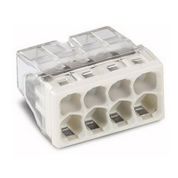Vezetékösszekötő átlátszó 8-pólus 0.5-2.5mm2 24A 450V WAGO - 2273-208