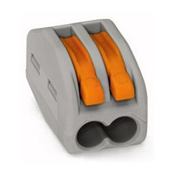 Vezetékösszekötő oldható 32A/400V leágazás 2x 0.8-4mm2 szürke WAGO - 222-412