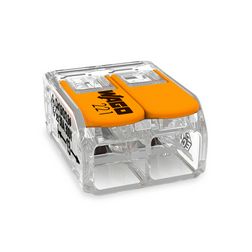 Vezetékösszekötő oldható 41A/450V leágazás 2x 0,5-6mm2 átlátszó polikarbonát (PC) WAGO - 221-612