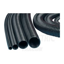 Vezetékspirál 1m fekete 25mm TRACON - SPI25