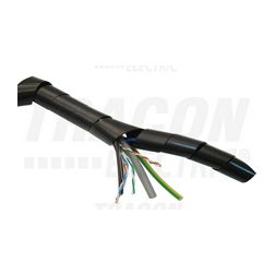 Vezetékspirál lapos 10m fekete 15-80mm TRACON - KSPI-12F