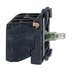 Világító nyomó blokk LED 230-240V/AC zöld-fényű előlapra csavaros Harmony XB5 Schneider - ZB5AW0M35