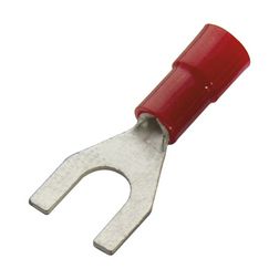 Villás saru DIN 46237 0.5-1,0mm2 5M/csavar villás-alakú PVC piros réz ónozott PV5 Haupa - 260306