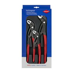 Vízpumpafogó készlet 61HRC max.d70mm/cső 60mm/kulcsnyílás piros 3-darabos Cobra Hightech KNIPEX - 002009V02