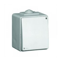 Waterproof48 102 2P kapcsoló betét komplett házban fehér falonkívüli rugós IP65 1- Elko EP - 48021CBR