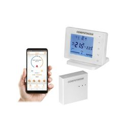 WiFi okostermosztát érintő-LCD RF/vezetékes kazánvezérlővel falonkívüli kijelzővel Quattrobi - E400RF