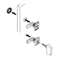 Zár 405 +2kulcs hengeres Spacial CRN Schneider - NSYCL405CRN