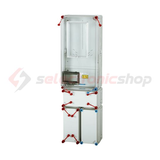 1/3F mérőszekrény 1xM63A földkábeles 1-szintes 1-mérőhely HB3000F-U(HEN21.E007) Hensel - 1091619