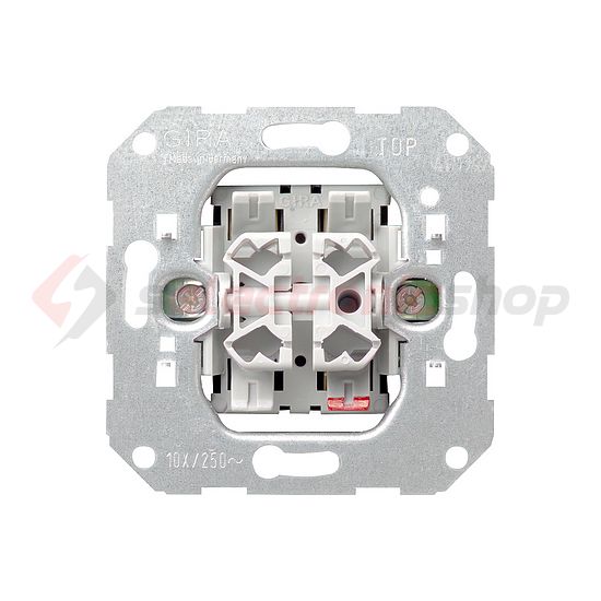 105 2x1P csillárkapcsoló betét adapterrel süllyesztett rugós IP20 2- billentyű/gomb GIRA - 010500