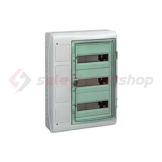 4-dugaljhellyel 4-dugajhellyel 3x 12M falonkívüli szürke IP65 átlátszó teli ajtó Kaedra Schneider - 13440