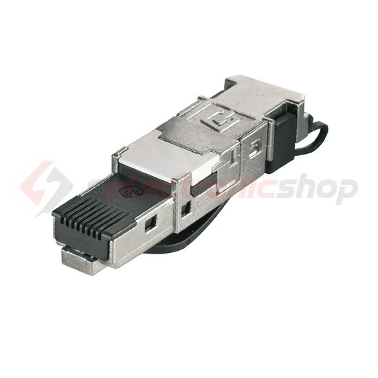 Adatcsatlakozó hibrid PROFINET RJ45 8(8) dugó Cat6A(IEC) árnyékolt IE-PS-RJ45-FH-BK Weidmüller - 1963600000
