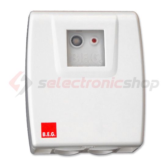 Alkonykapcsoló falra kültér 2-1000lx 1z 2300W falonkívüli műanyag fehér CdS-AP B.E.G. - 92369