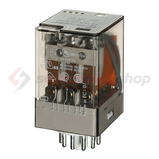 Általános célú relé 10A 3-v dugaszolós 24VAC monostabil IP20 60.13.8.024.0040 FINDER - 601380240040