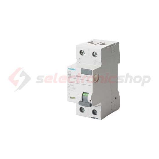 Áram-védőkapcsoló (Fi-relé) analóg 1P+N 40A 30mA A-típus 10kA SENTRON SIEMENS - 5SV3314-6