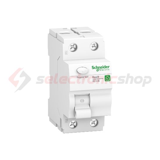 Áram-védőkapcsoló (Fi-relé) analóg 2P 25A 30mA A-típus 6kA Resi9 R Schneider - R9R02225