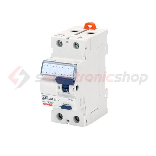 Áram-védőkapcsoló (Fi-relé) analóg 2P 40A 30mA A-típus 6kA 90RCD IDP NA GEWISS - GWD4827